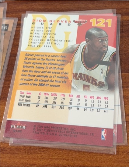 2000-01 Fleer #121 Dion Glover — front