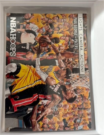 2021-22 Panini NBA Hoops #18 Paul George Lights Camera Action — front