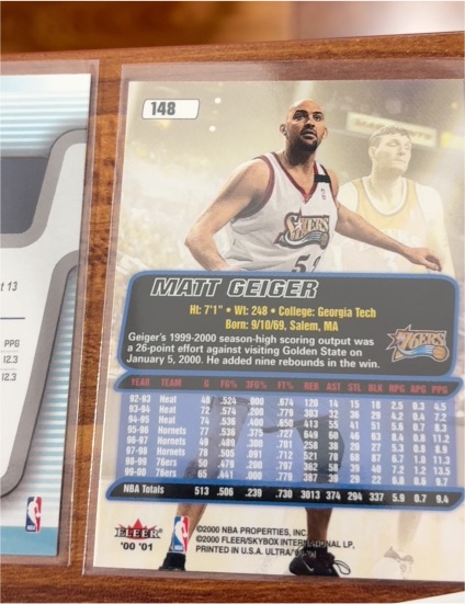 2000-01 Fleer #148 Matt Geiger — front