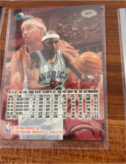 1997 Fleer Ultra #169 Chris Gatling — front