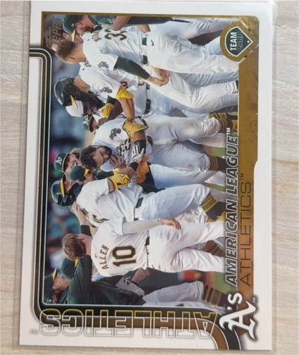 2025 Topps Series 2 #594 Oakland Athletics Team Card — front
