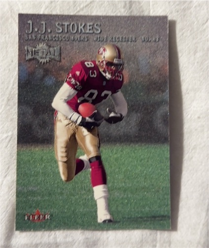 2000 Fleer Metal #28 J.J. Stokes — front