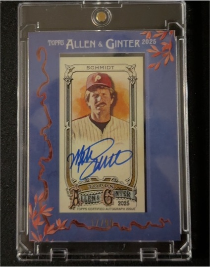 2025 Topps Allen & Ginter #MA-MSC Mike Schmidt Framed Mini Auto — front