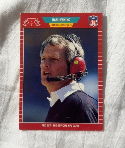 1989 Pro Set #368 Dan Henning — front