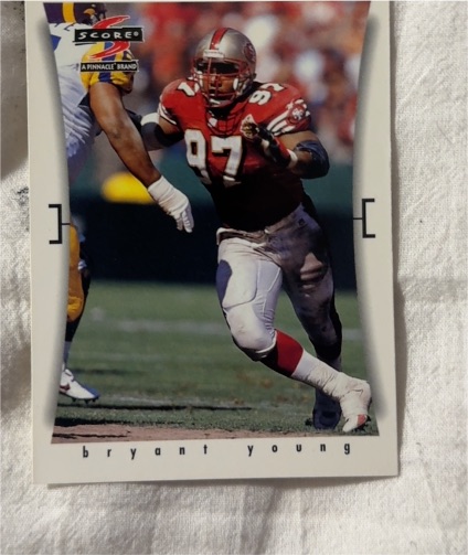 1997 Score #208 Bryant Young — front