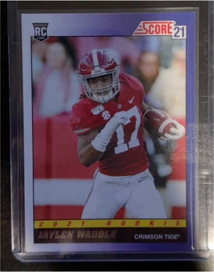 2021 Panini Score 1991 Throwback Rookies #TB7 Jaylen Waddle — front