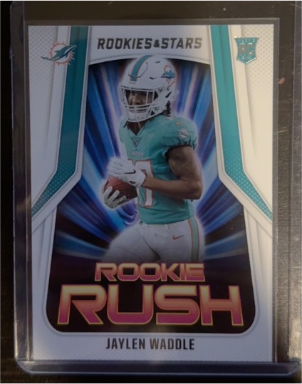 2021 Panini Rookies & Stars #RR-8 Jaylen Waddle Rookie Rush — front