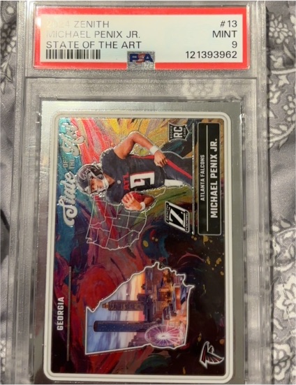 2024 Panini Zenith #13 Michael Penix Jr. State of the Art — front