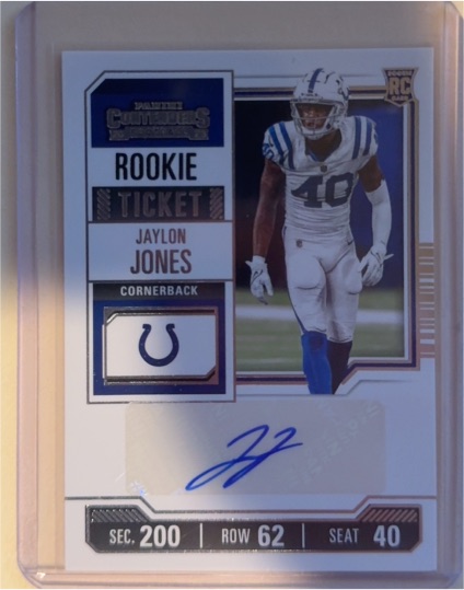 2023 Panini Contenders #243 Jaylon Jones Rookie Ticket — front