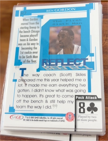 2004 SAGE HIT The Write Stuff #3 Ben Gordon — front