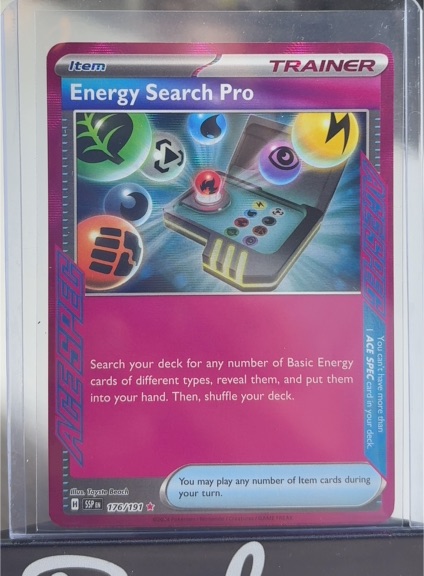 2024 Pokémon SV08: Surging Sparks #176 Energy Search Pro — front