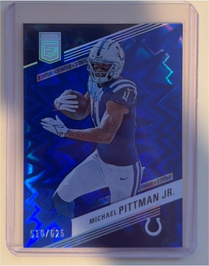 2023 Panini Donruss Elite #75 Michael Pittman Jr. Status Blue — front