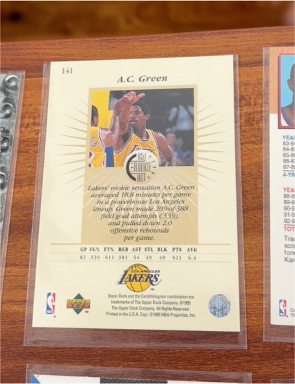 1991 Upper Deck #141 A.C. Green — front