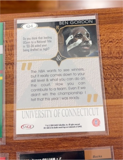 2004 SAGE Ben Gordon Q4 University of Connecticut — front