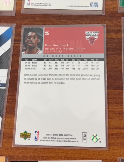 2005-06 Upper Deck #172 Ben Gordon — front