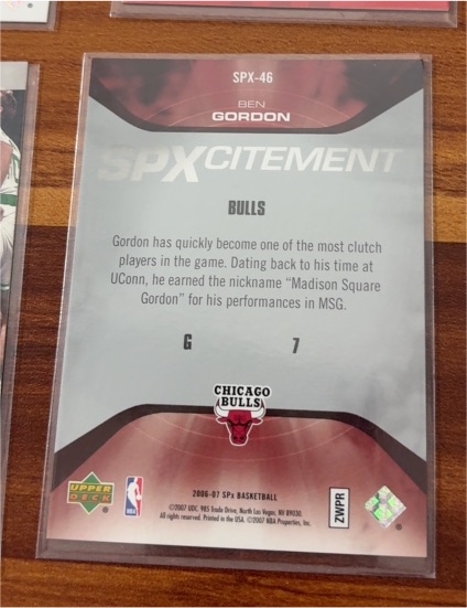 2006-07 Upper Deck SPX #SPX-46 Ben Gordon — front