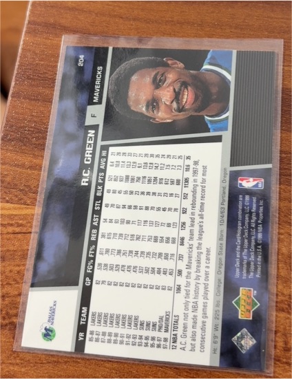 1998-99 Upper Deck #204 A.C. Green — front
