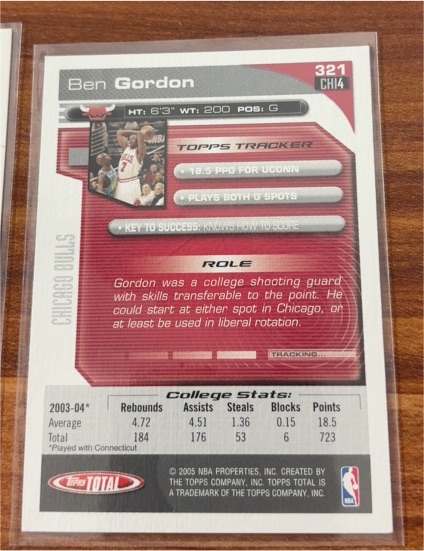 2004-05 Topps Total #321 Ben Gordon — front