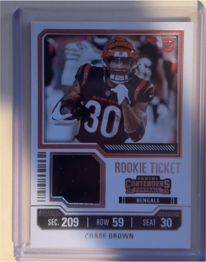 2023 Panini Contenders Rookie Ticket #TS5 Chase Brown — front