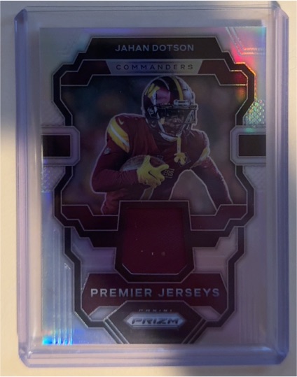 2023 Panini Prizm Premier Jerseys #PJ-JD Jahan Dotson — front