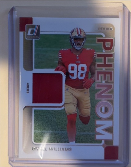 2025 Panini Donruss #RPJ-MWS Mykel Williams Rookie Phenom Jersey — front