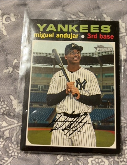 2020 Topps Heritage #551 Miguel Andujar — front