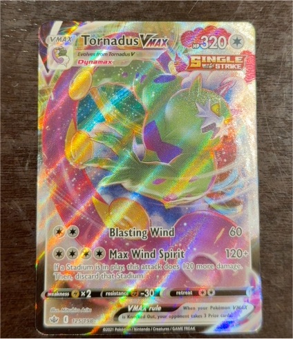 2021 Pokémon TCG Chilling Reign #125 Tornadus VMAX — front