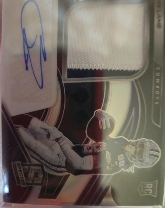 2020 Panini Spectra #208 CeeDee Lamb Rookie Patch Auto — front