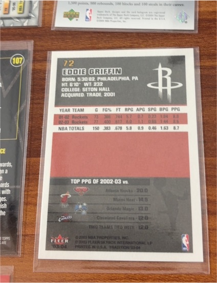 2003-04 Fleer #72 Eddie Griffin — front