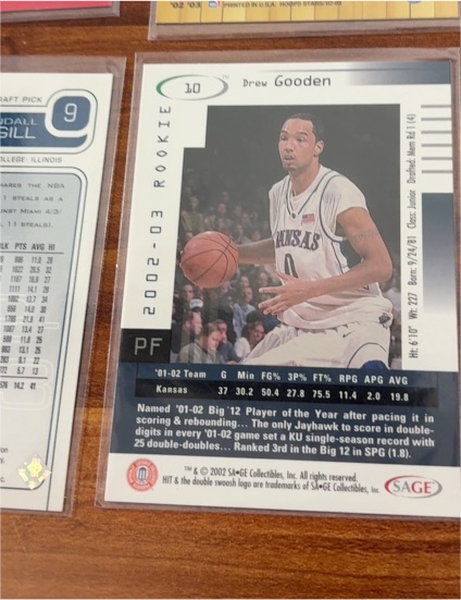 2002-03 SAGE Hit #10 Drew Gooden — front