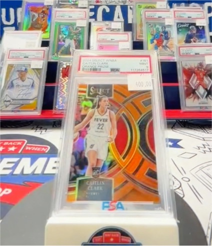 2024 Select WNBA #151 Caitlin Clark Orange Prizm — front