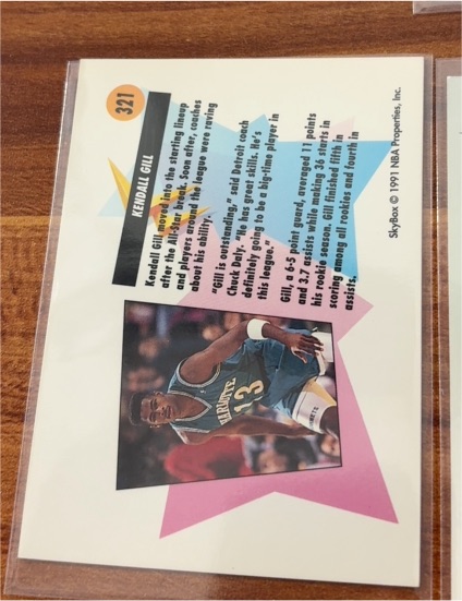 1991 Skybox #321 Kendall Gill — front