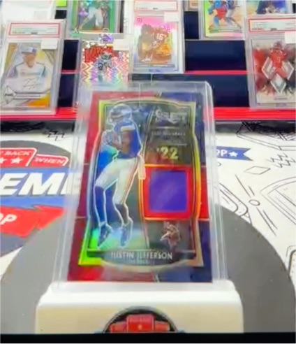 2022 Panini Select Concourse Red Prizm Die-Cut #61 Justin Jefferson — front