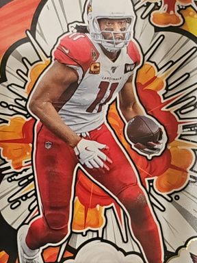 2025 Panini Mosaic - Epic Performers Larry Fitzgerald #13 Orange Mosaic Prizm — front