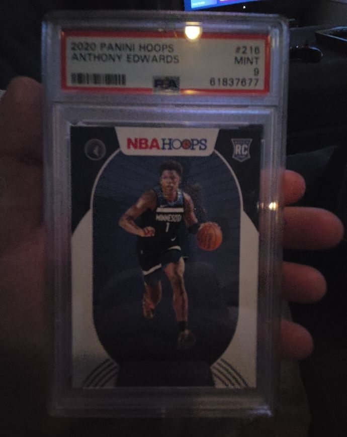 2020 Panini Hoops #216 Anthony Edwards — front