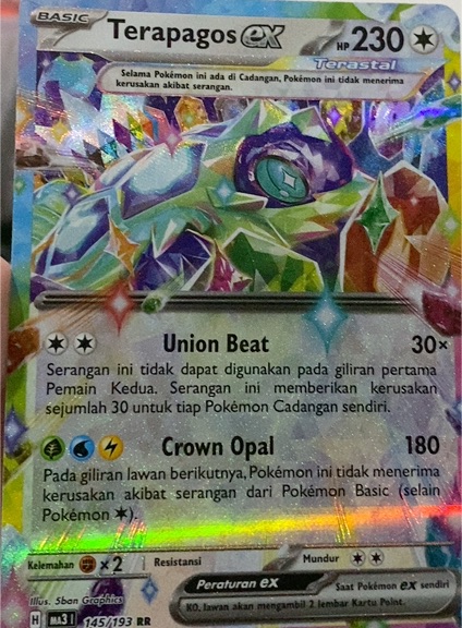 2023 Pokémon Stellar Crown #128 Terapagos ex — front