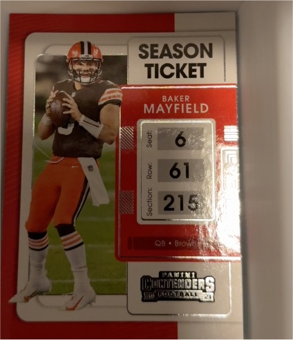 2021 Panini Contenders Season Ticket #22 Baker Mayfield — front