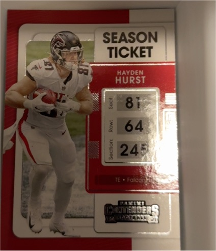 2021 Panini Contenders #6 Hayden Hurst Atlanta Falcons — front
