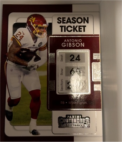 2021 Panini Contenders #99 Antonio Gibson — front