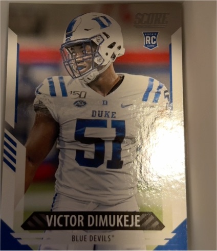 2021 Panini Score #397 Victor Dimukeje — front