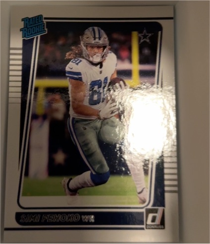 2021 Panini Donruss #292 Simi Fehoko Rated Rookie — front