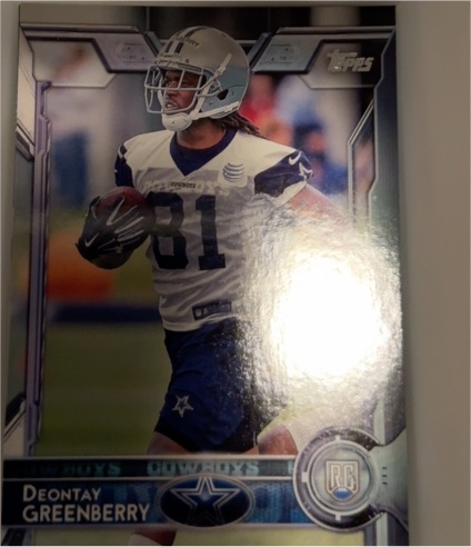 2015 Topps Chrome #187 Deontay Greenberry RC Dallas Cowboys — front