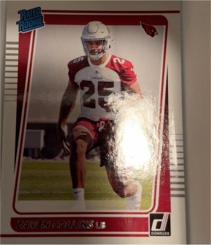 2021 Donruss #334 Zaven Collins Rated Rookie Arizona Cardinals — front
