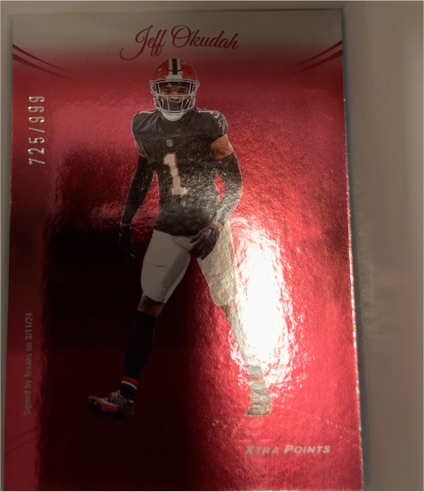 2024 Panini Prestige #124 Jeff Okudah Red Xtra Points — front