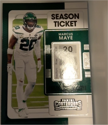 2021 Panini Contenders #77 Marcus Maye — front