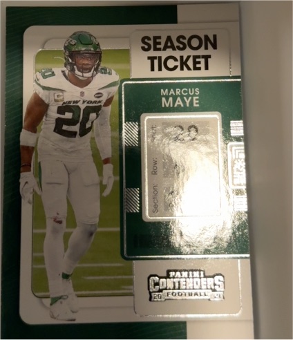2021 Panini Contenders #77 Marcus Maye — front