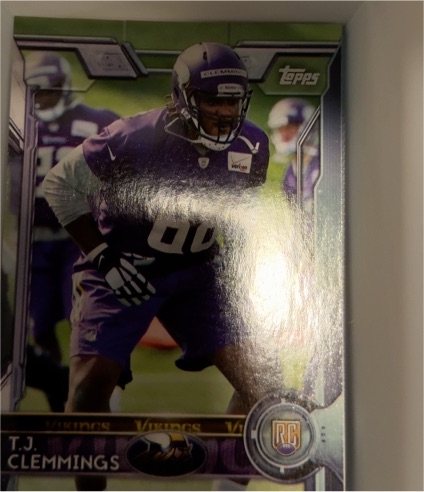 2015 Topps #425 T.J. Clemmings — front