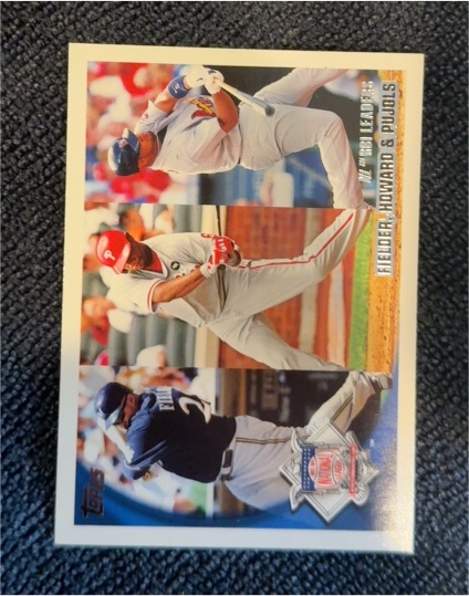 2010 Topps #42 League Leaders Albert Pujols, Ryan Howard, Prince Fielder — front