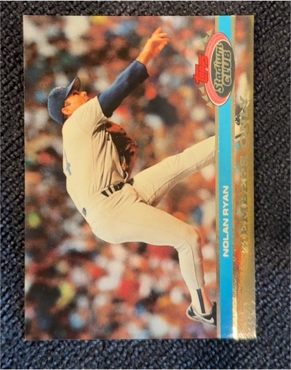 1991 Topps Stadium Club Members Only Nolan Ryan 7th No Hitter — front