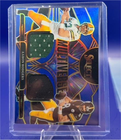 2025 Panini Select Multiverse Dual Patch #MVJ-ARS Aaron Rodgers — front